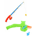 2Pcs Retractable Plastic Fishing Rod Toys Magnetic Fishing Game T17624