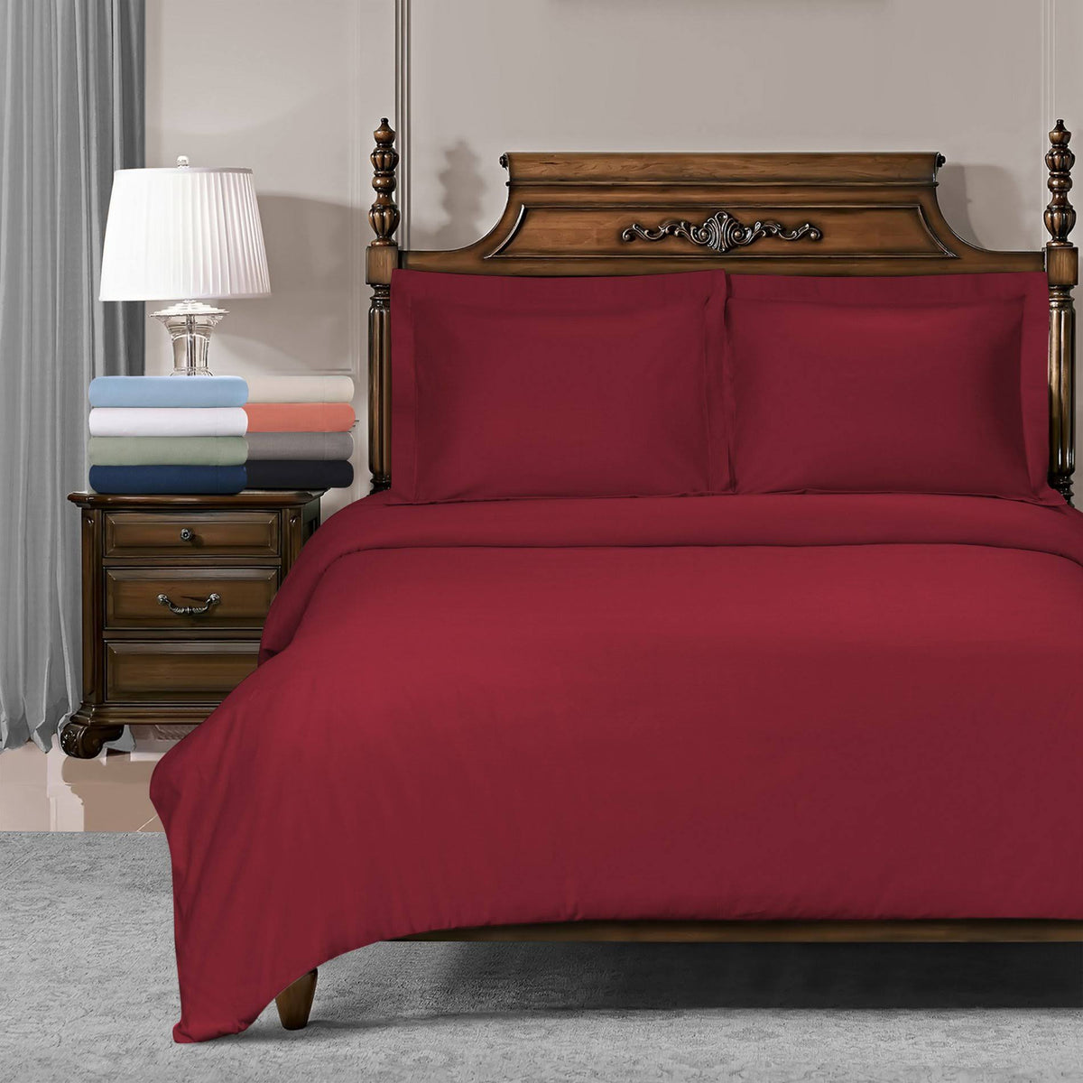 Black California King Egyptian Cotton Duvet Cover Set V3305