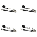 1 inch x 10' Black Stainless Steel Thumb Ratchet Strap with Wire Hooks M967