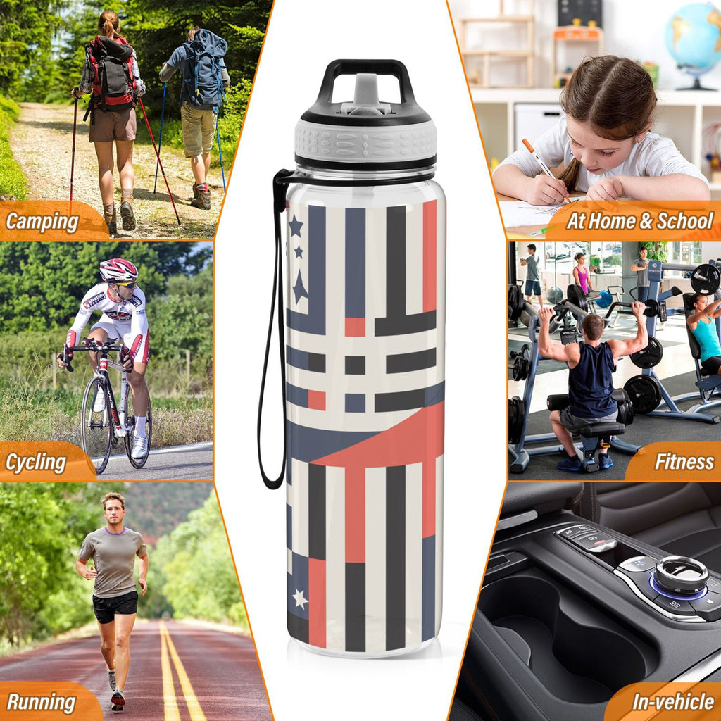 32oz Tritan Clear Water Bottle with Straw I2406