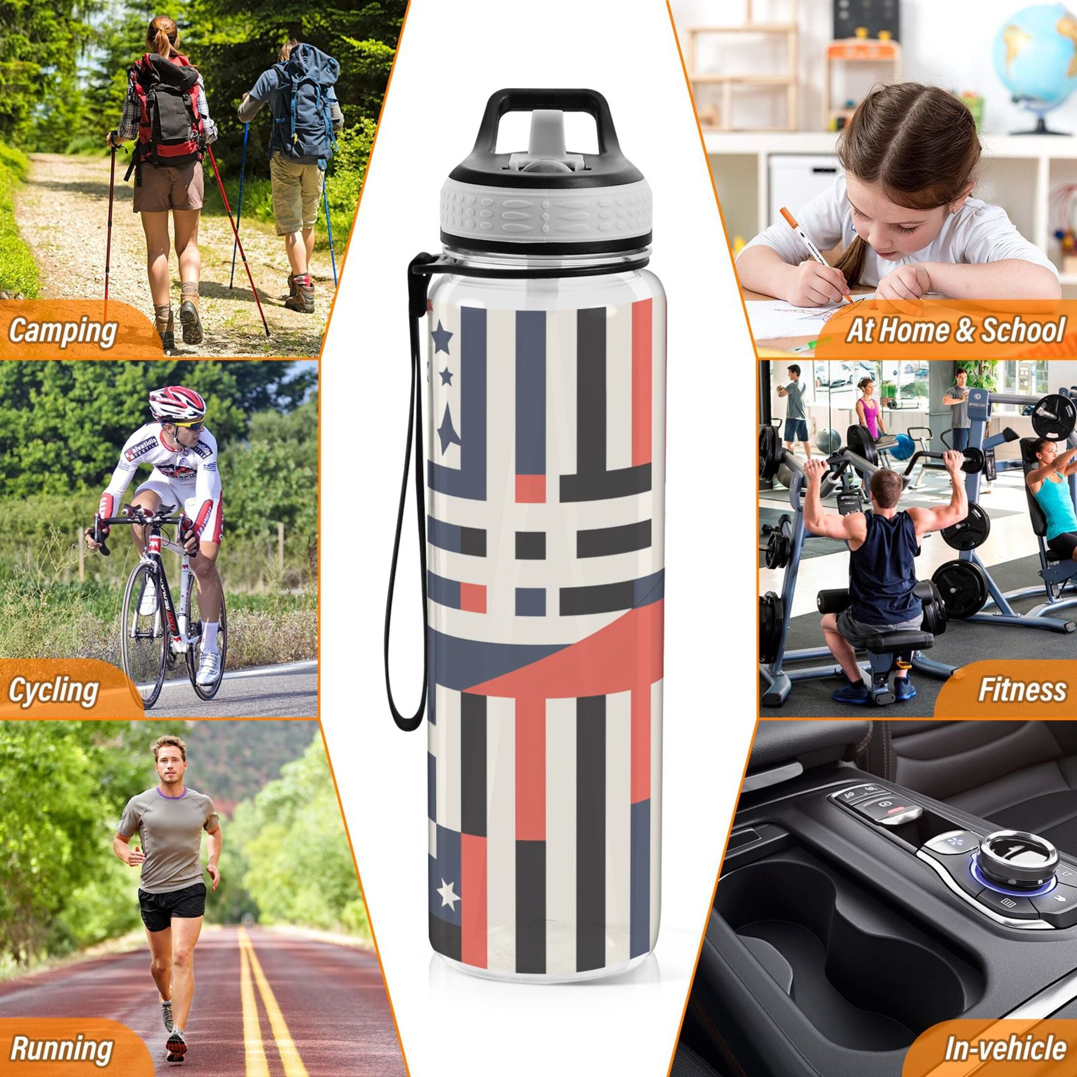 32oz Tritan Clear Water Bottle with Straw I2406