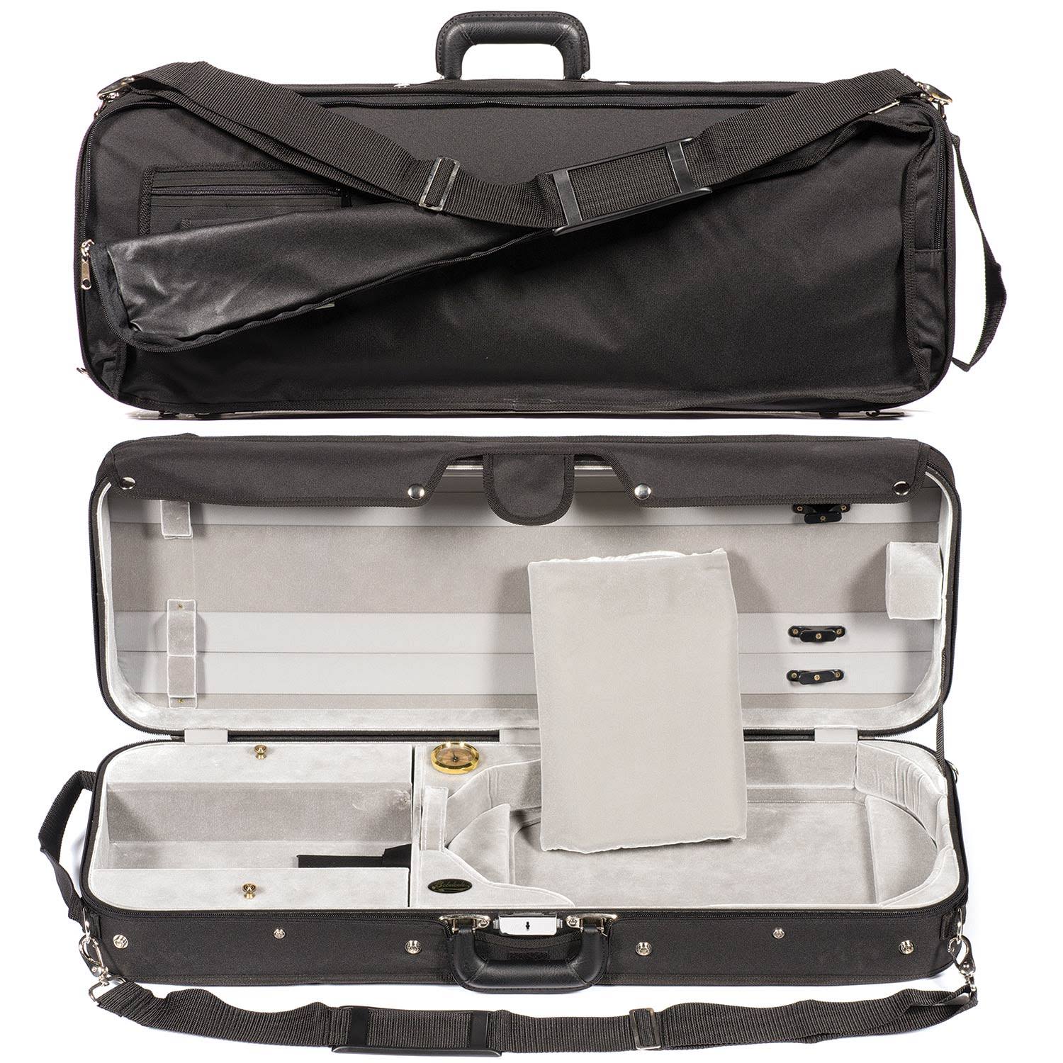 Adjustable Viola Case with Silver Velvet Interior L374