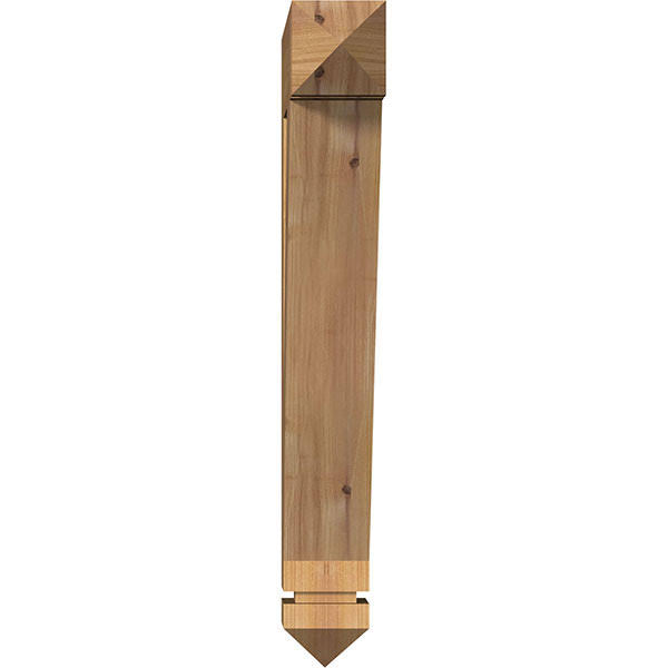Traditional Arts & Crafts Smooth Bracket, Western Red Cedar S292