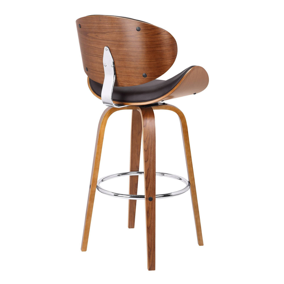 Brown Swivel Height Barstool T1874