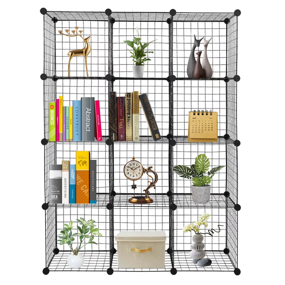 12-Cube Metal Wire Cube Storage Shelves C87466