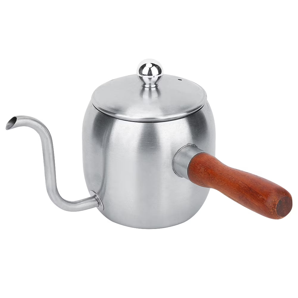 500ml Stainless Steel Coffee Drip Kettle Teapot Long Spout U78169