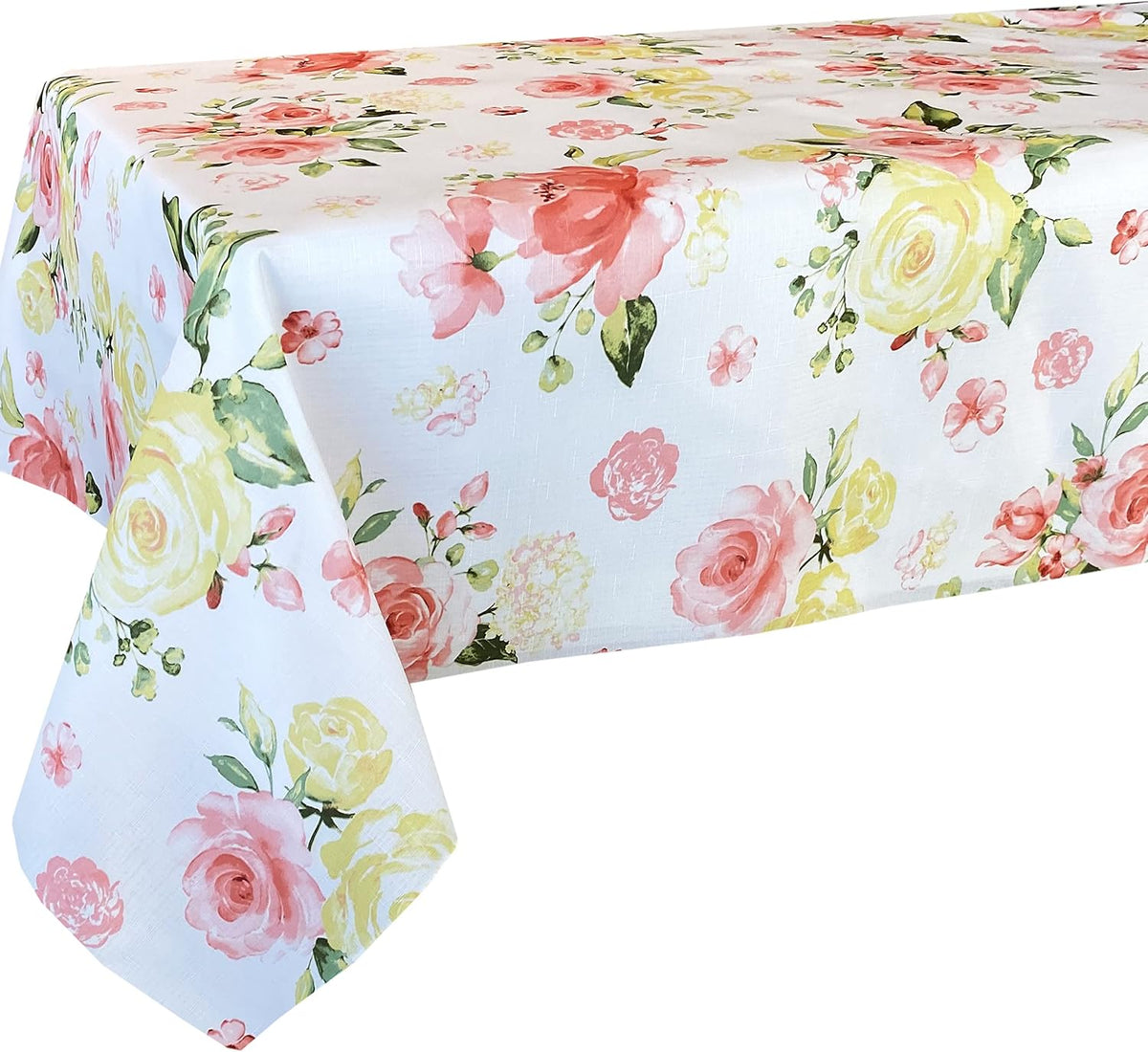 Rose Print Fabric Tablecloth, 70” Round M83350