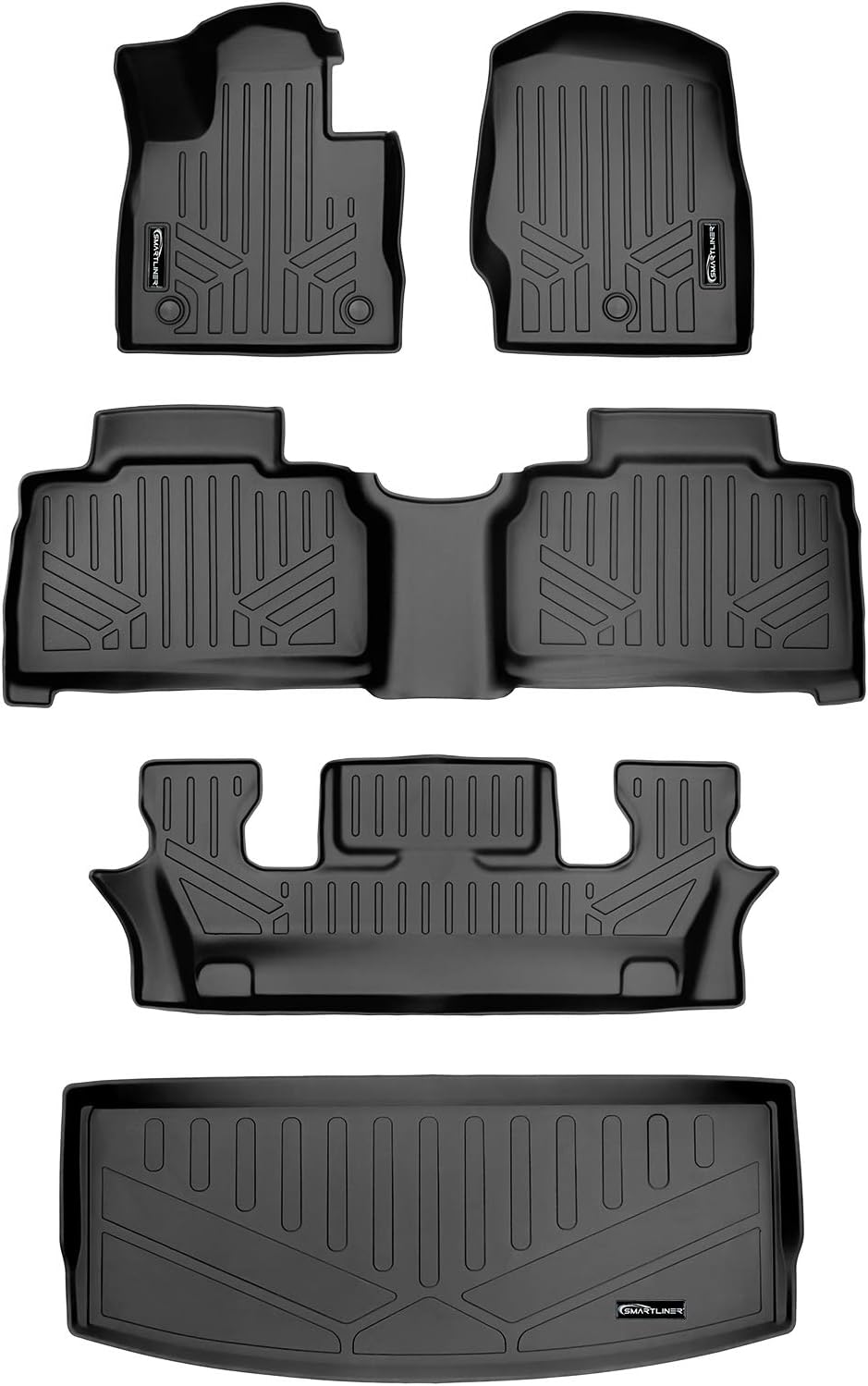 Floor Mats 3 Rows & Cargo Liner Behind 3rd Row Set V473