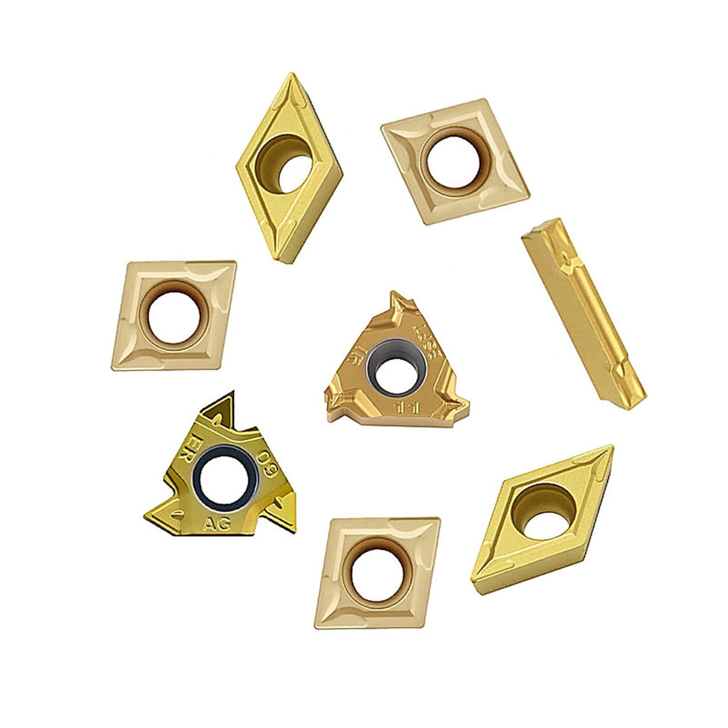 8 Sets 3/8 Shank Lathe Turning Tool Holders with Indexable Carbide Inserts I62798