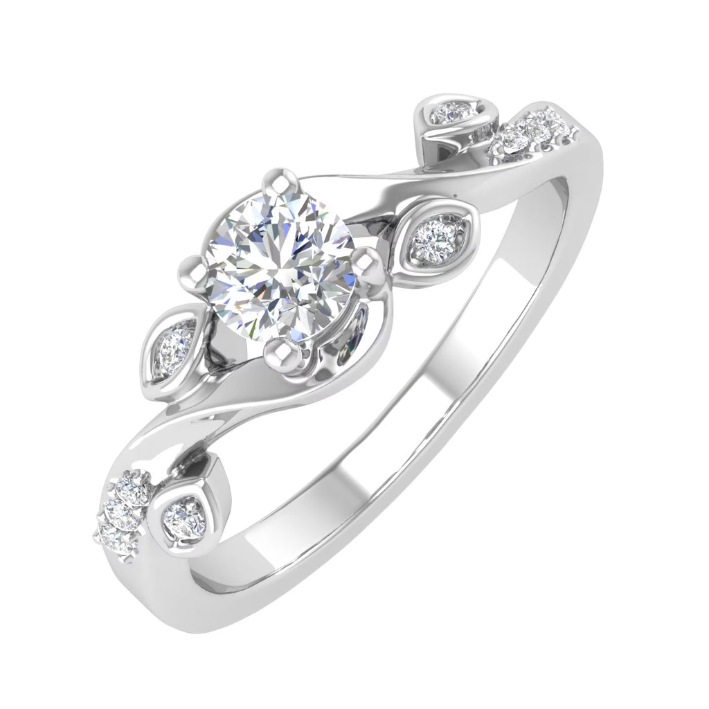 10K White Gold Diamond Engagement Ring P4759