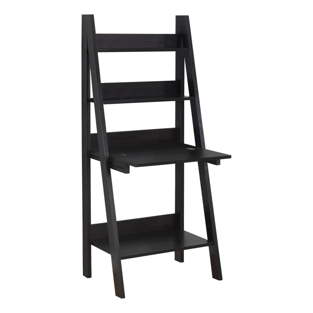 Cappuccino Ladder Desk Bookcase Wall Bookshelf Stand Shelf S334772