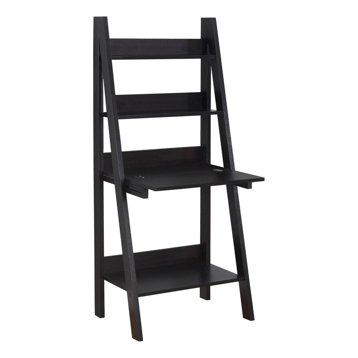 Cappuccino Ladder Desk Bookcase Wall Bookshelf Stand Shelf S334772