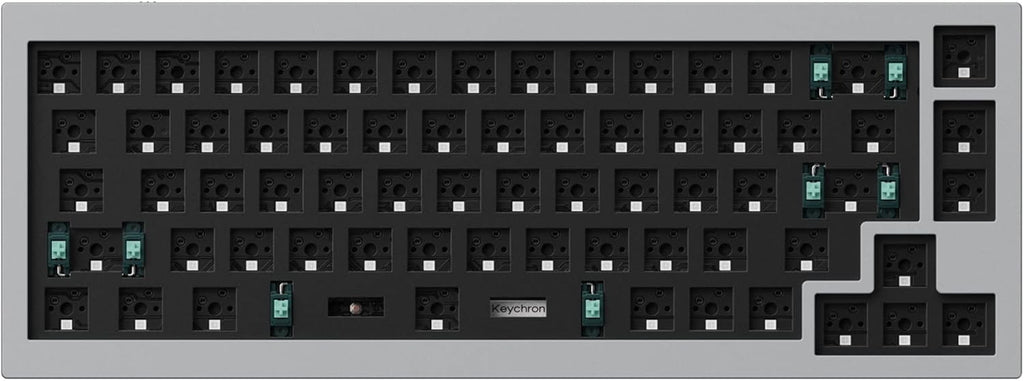 Grey Full Aluminum 65% Hot-Swappable Mechanical Keyboard U117