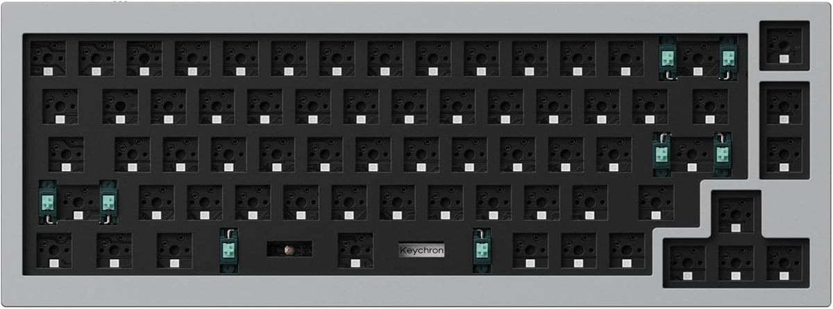 Grey Full Aluminum 65% Hot-Swappable Mechanical Keyboard U117