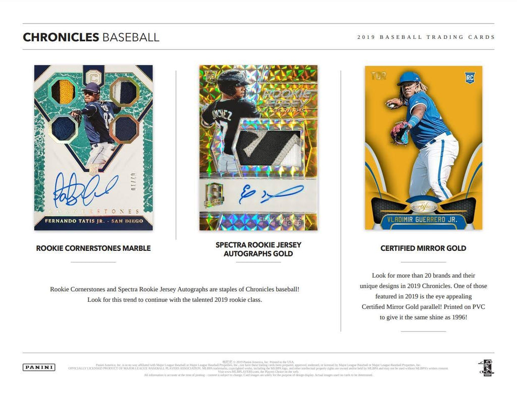 2019 Panini Chronicles Baseball Hobby Box H58294