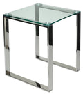 Chrome Square Glass End Table U6479