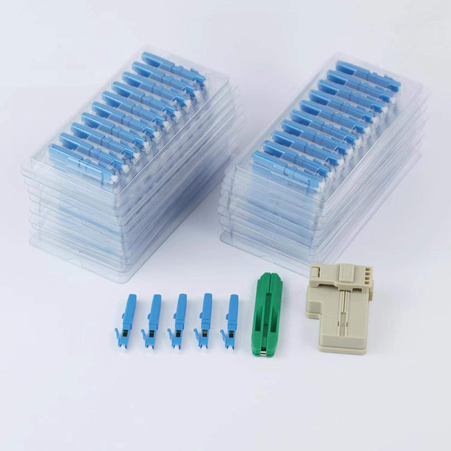 200pcs Fiber Optic Quick Connector with Matched Tools Single Mode 9/125 N8301