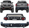 Textured Black Front and Rear Bumper with LED Lights and Winch Plate P87137