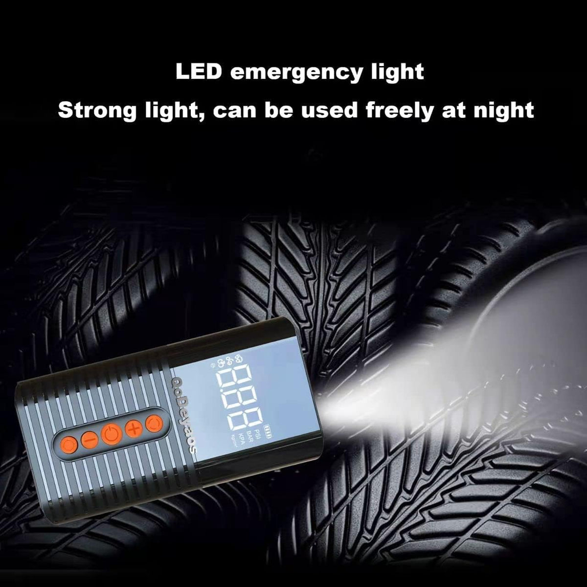 Cordless Tire Inflator with 6000mAh Battery, 150PSI, LED Light, Pack of 2 Z2410