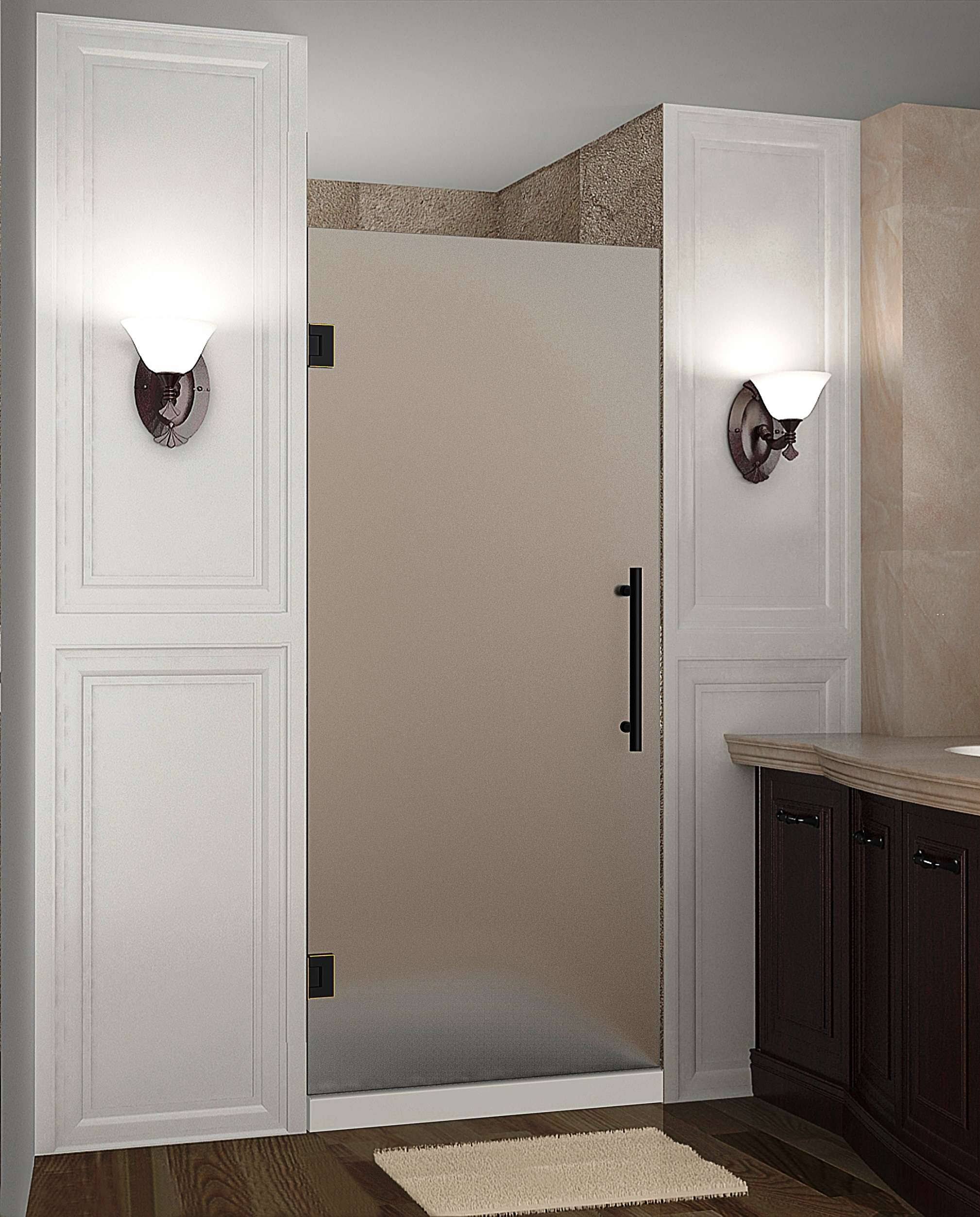 Frameless Hinged Shower Door in Oil Rubbed Bronze K2477