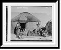Historic Framed Print, Afghan nomads, seated outside tent, 17-7/8" x 21-7/8" L7617