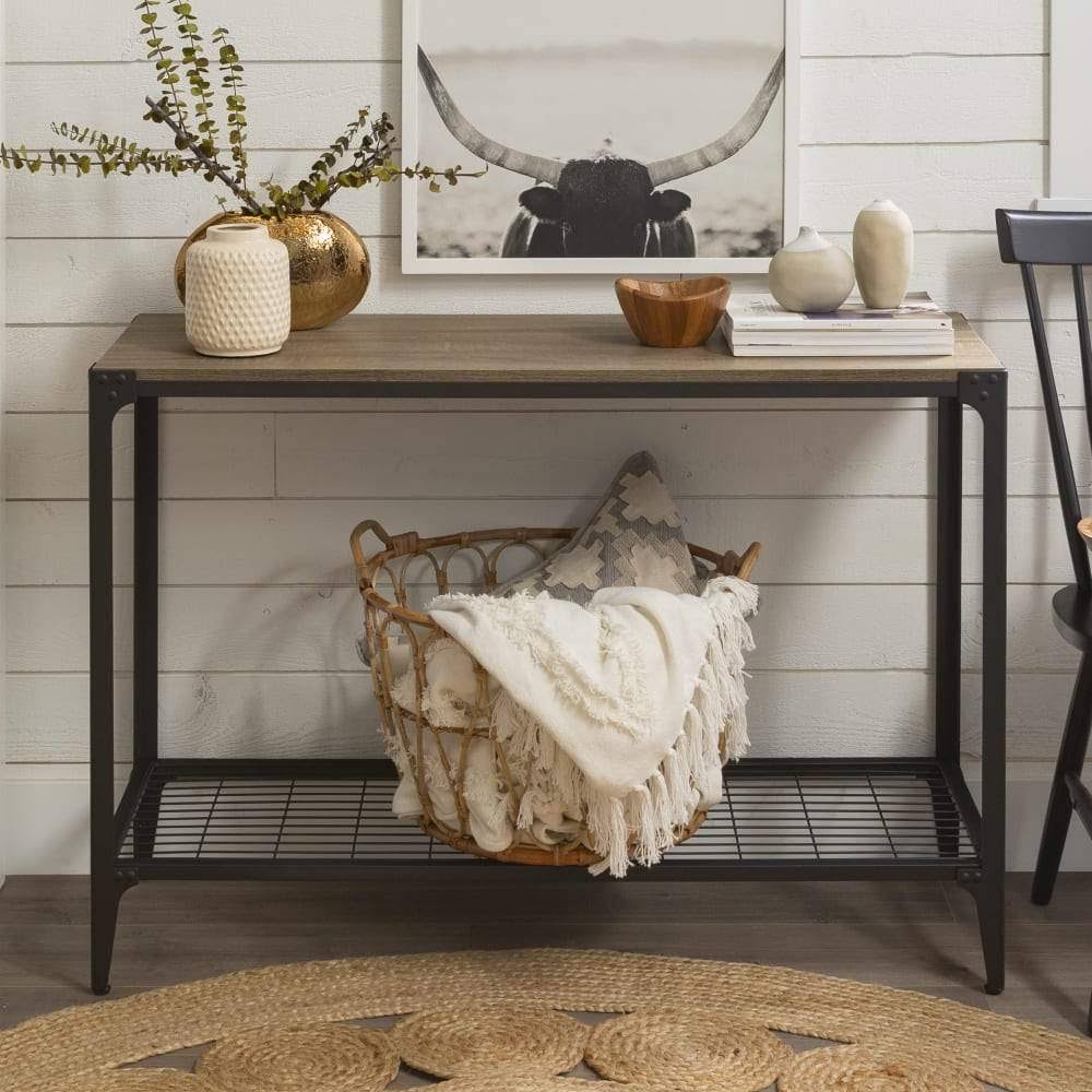 Rustic Wood Sofa Entry Table M364