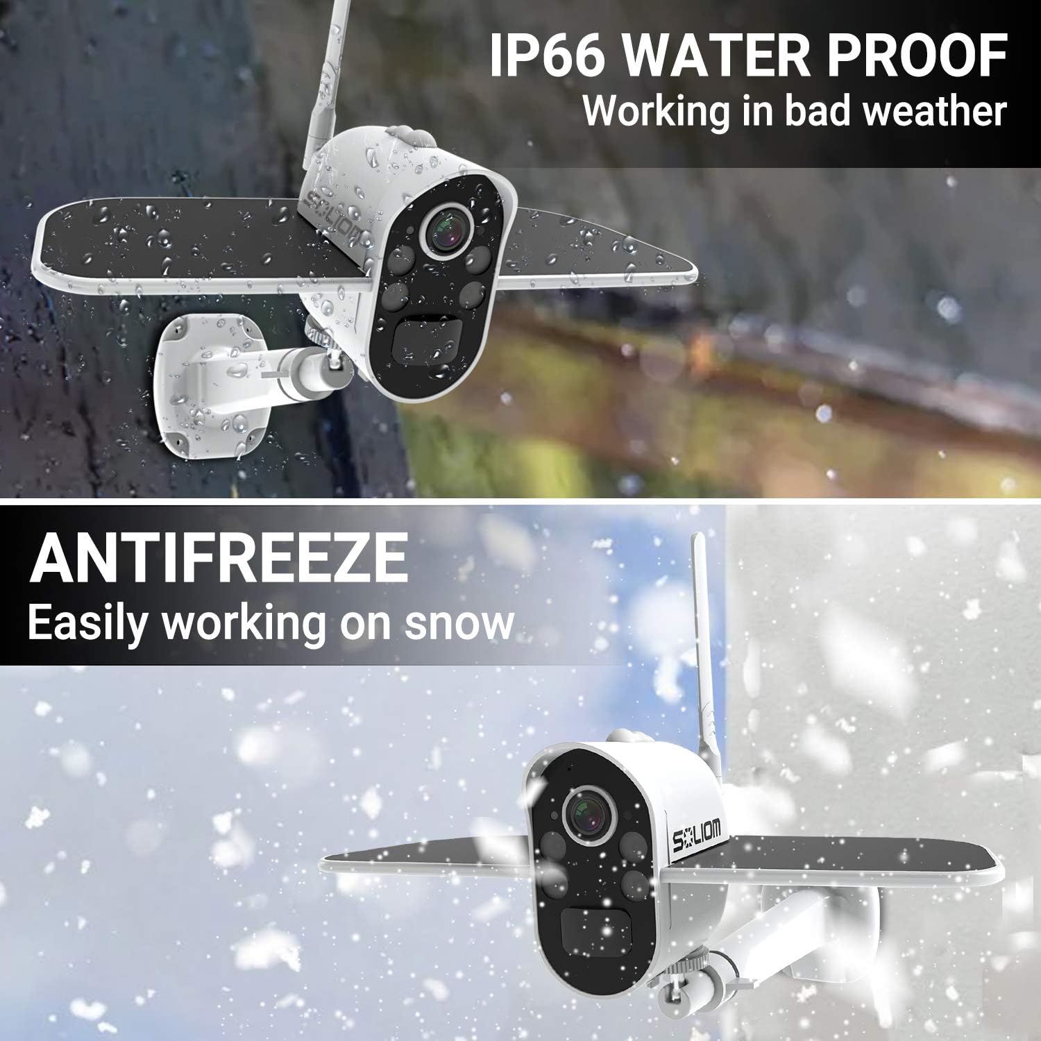 Wireless Outdoor Security Camera with Spotlight Color Night Vision and IP66 Waterproof N9366