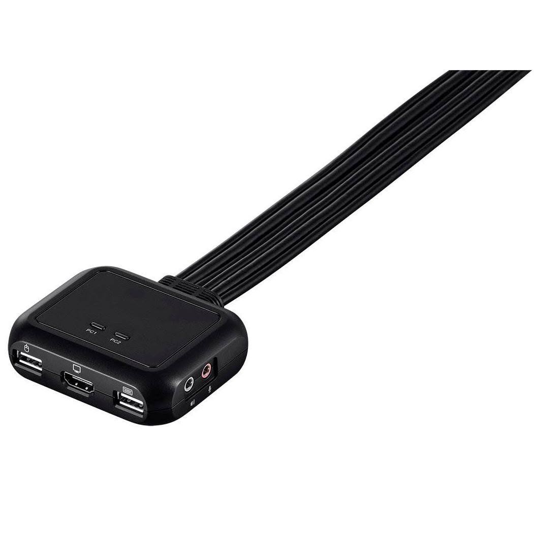 2-Port USB HDMI/Audio Cable KVM Switch with Remote Port Selector Y9008
