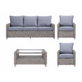 Gray Fabric Patio Sofa Set H4499