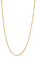 14k Yellow Gold Plated Braided Wheat Chain Necklace, 20 inches Z29600