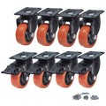 3 inch Swivel Plate PVC Caster Wheels, Pack of 8 Z6698