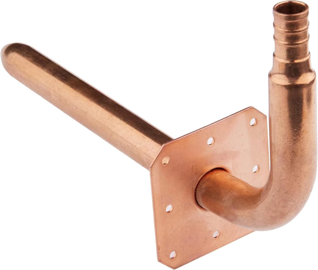 1/2" Pex Copper Stub Out Elbow with Wall Flange S6058