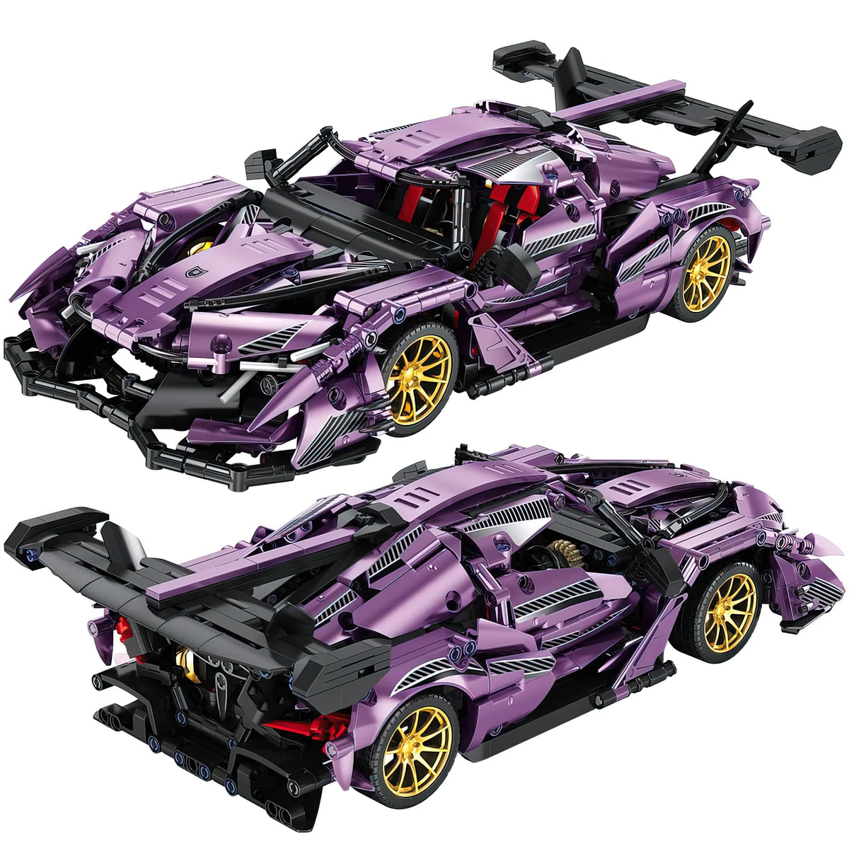 Purple Speed Champion Super Sports Car Building Block Set E632896
