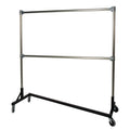 Silver Double Rail Garment Rack A648