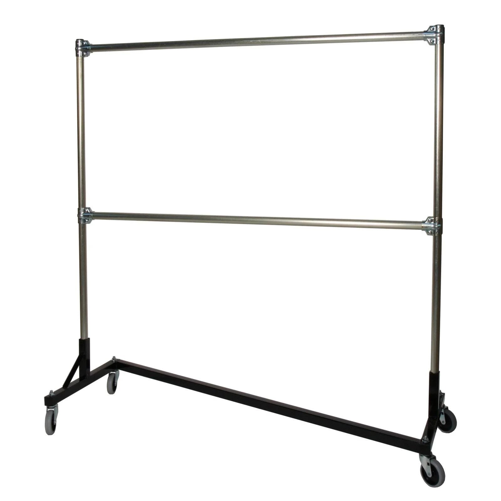 Silver Double Rail Garment Rack A648