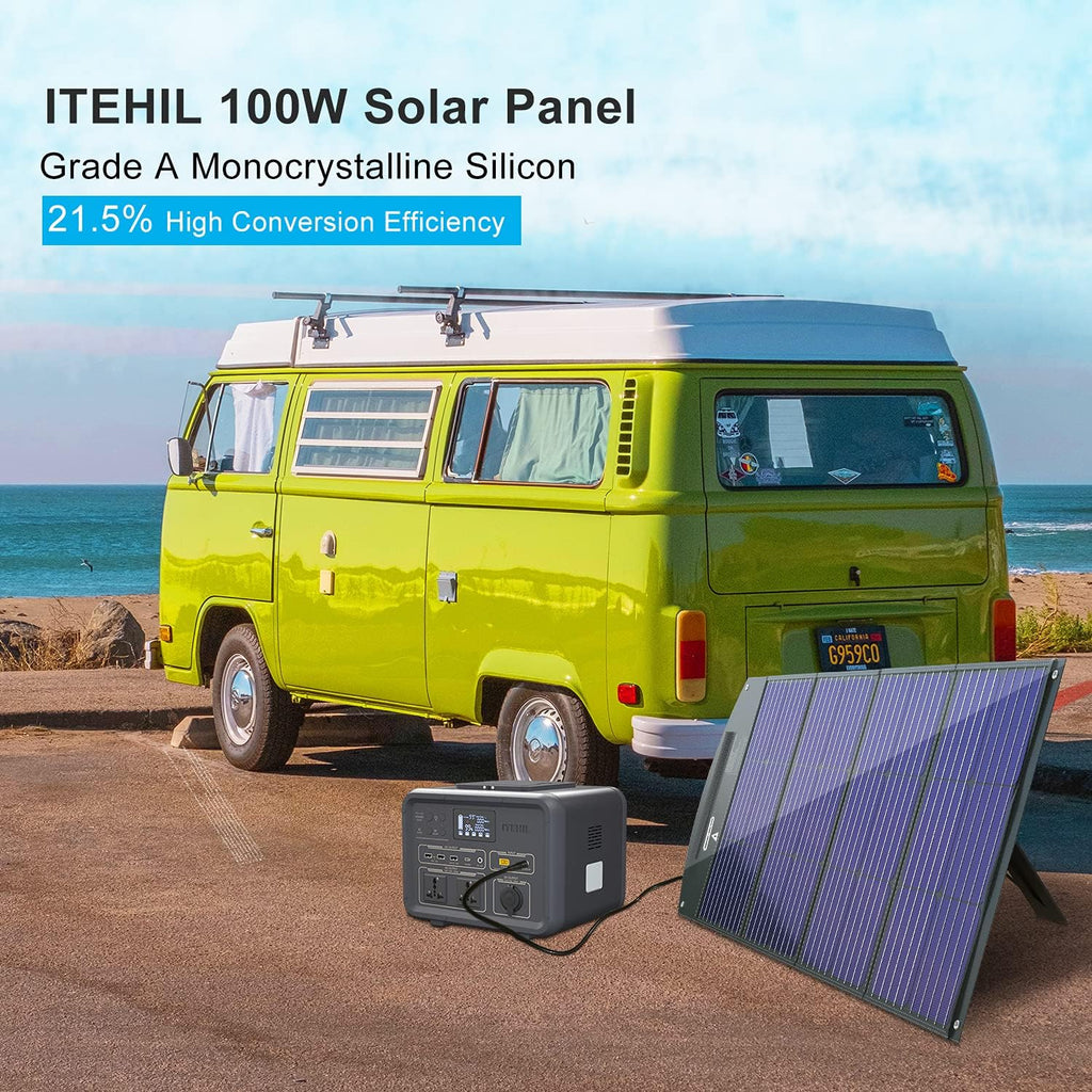 100W 18 Volt Monocrystalline Foldable Solar Panel with USB Output G41870