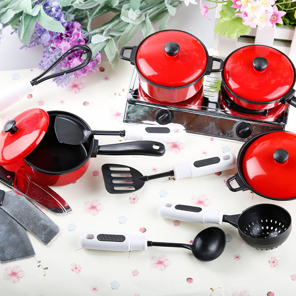 13 Piece Kitchen Toys Set with Pots and Pans T2092