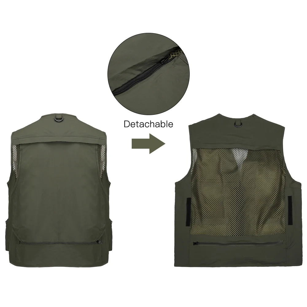Breathable Multi Pockets Mesh Fishing Photography Vest V459