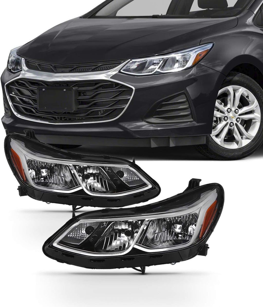 Headlight Driver Pair Left Passenger Side Replacement D67376