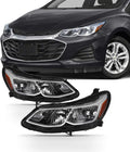 Headlight Driver Pair Left Passenger Side Replacement D67376