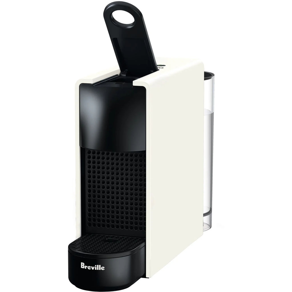 Nespresso Essenza Mini Single-Serve Machine in Pure White and Aeroccino Milk Frother in Black X385