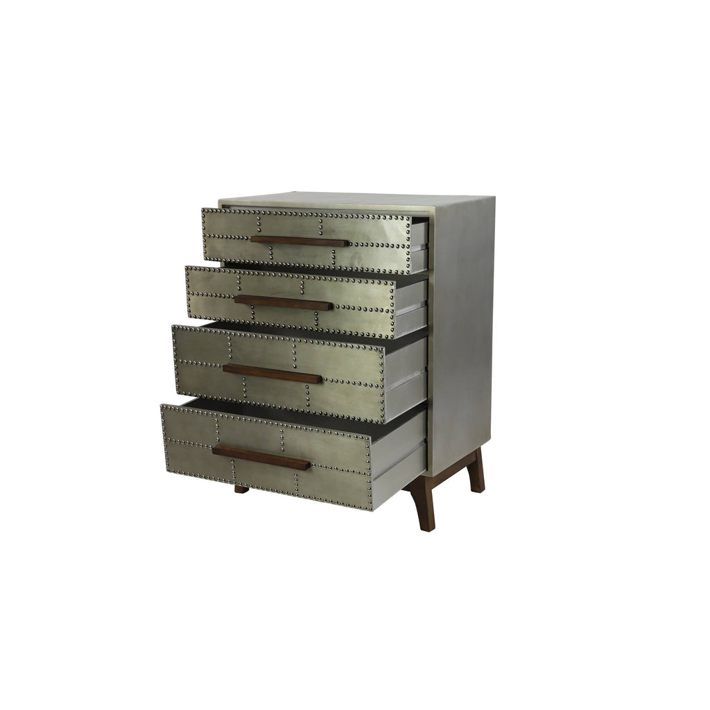 Grey Wood Industrial Cabinet S334897