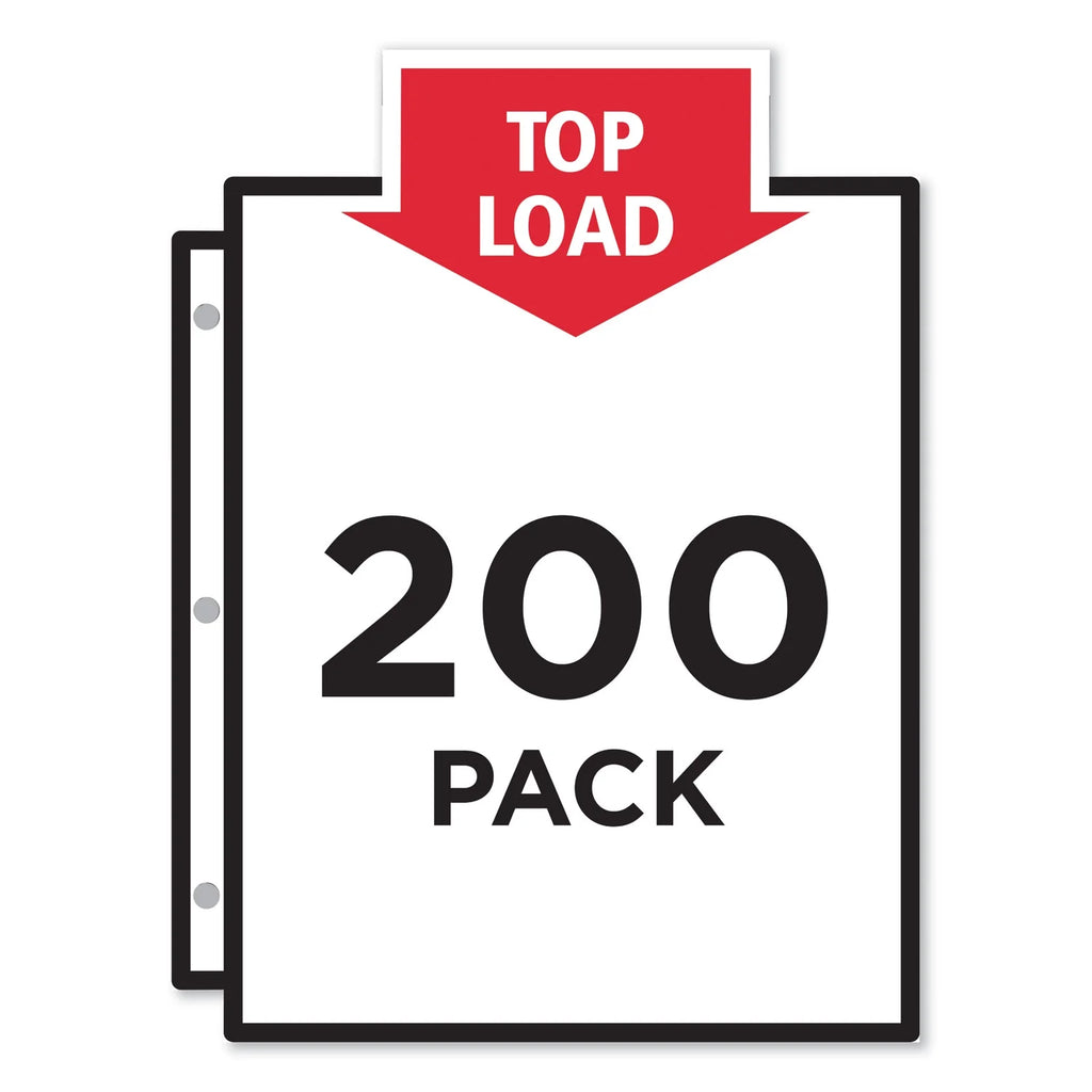 Letter Nonglare Poly Sheet Protectors, 200/Box E5748