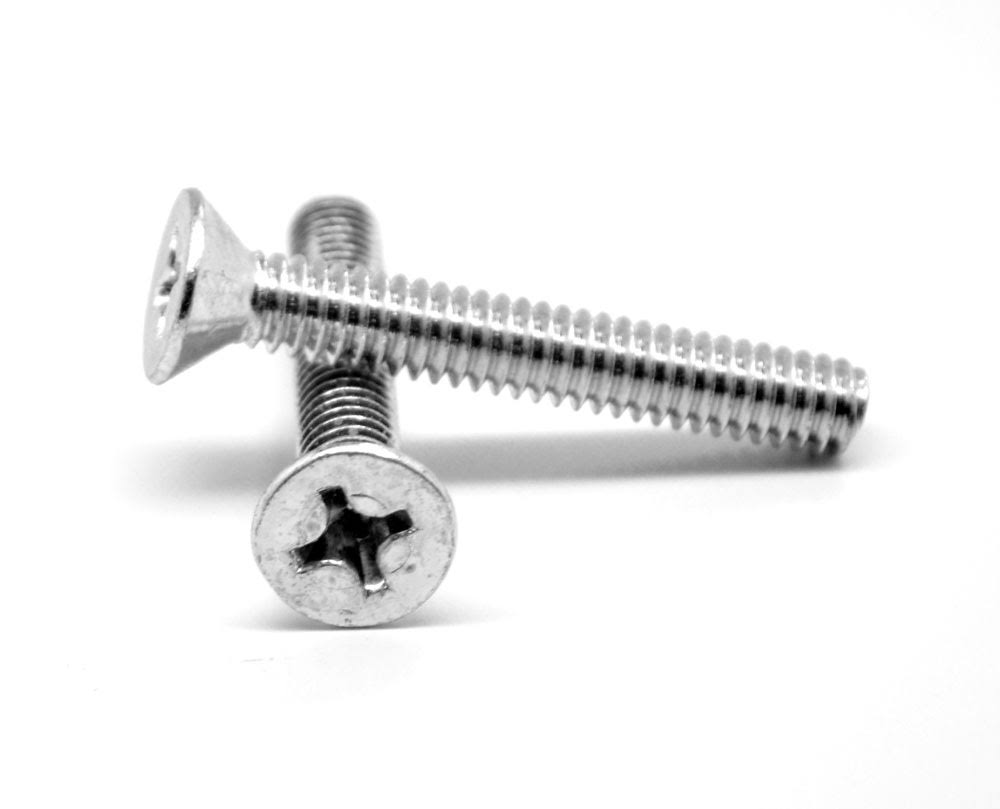 3/8x22-16 x 4x22 (FT) Coarse Thread Machine Screw Phillips Flat Head Low Carbon Steel Zinc Plated I52605