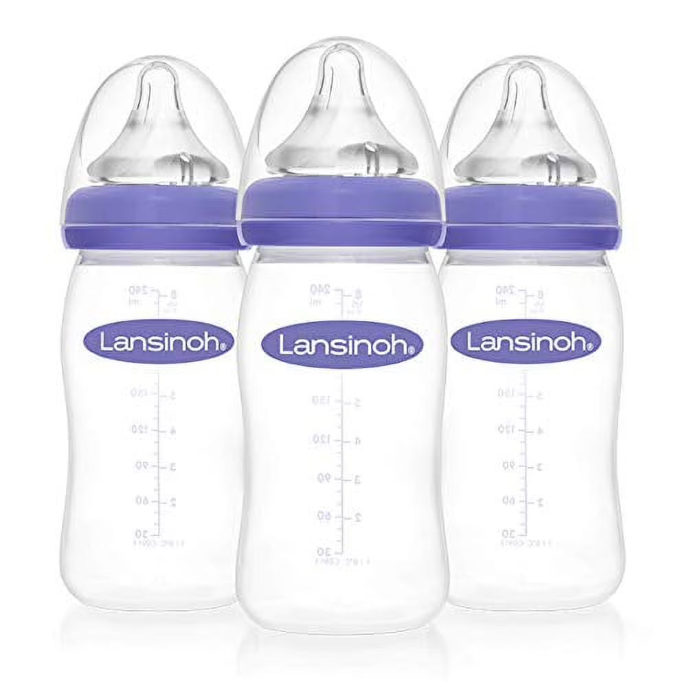 8 Ounces Baby Bottles with 3 Medium Flow Nipples S3351