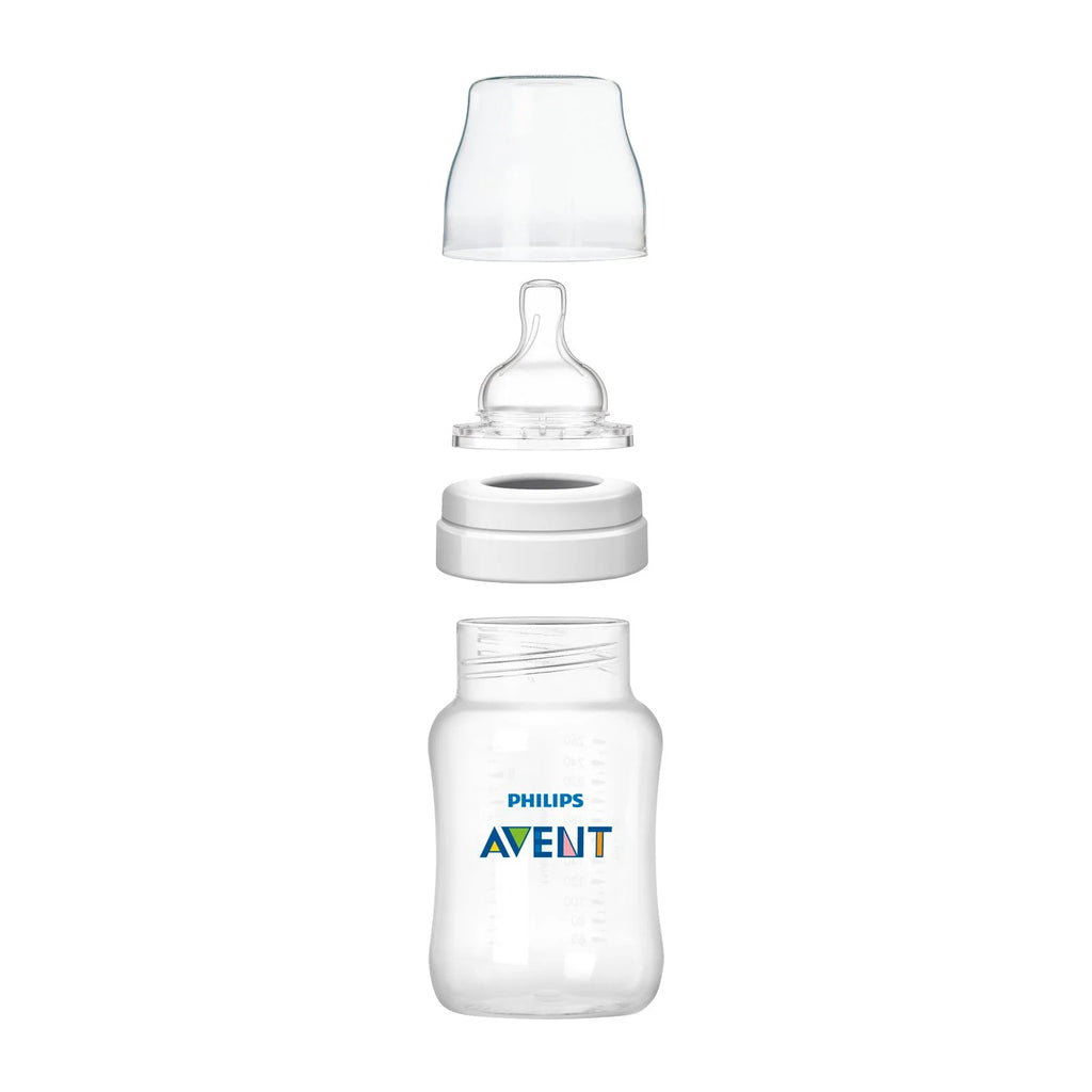 Anti-Colic BPA-Free Baby Bottles - 9oz, Clear, 3 ct B620