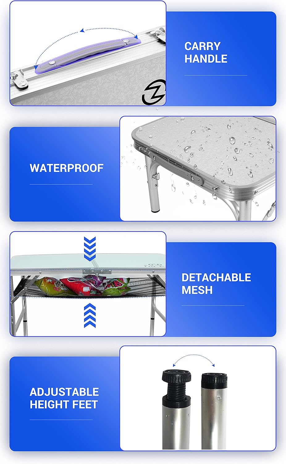 Folding Camping Table with Carry Handle X582