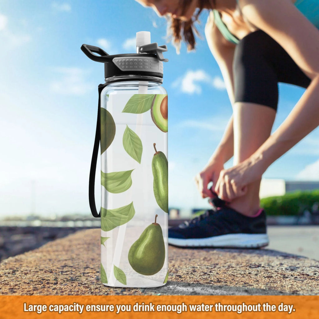 32oz Tritan Clear Water Bottle with Straw U863