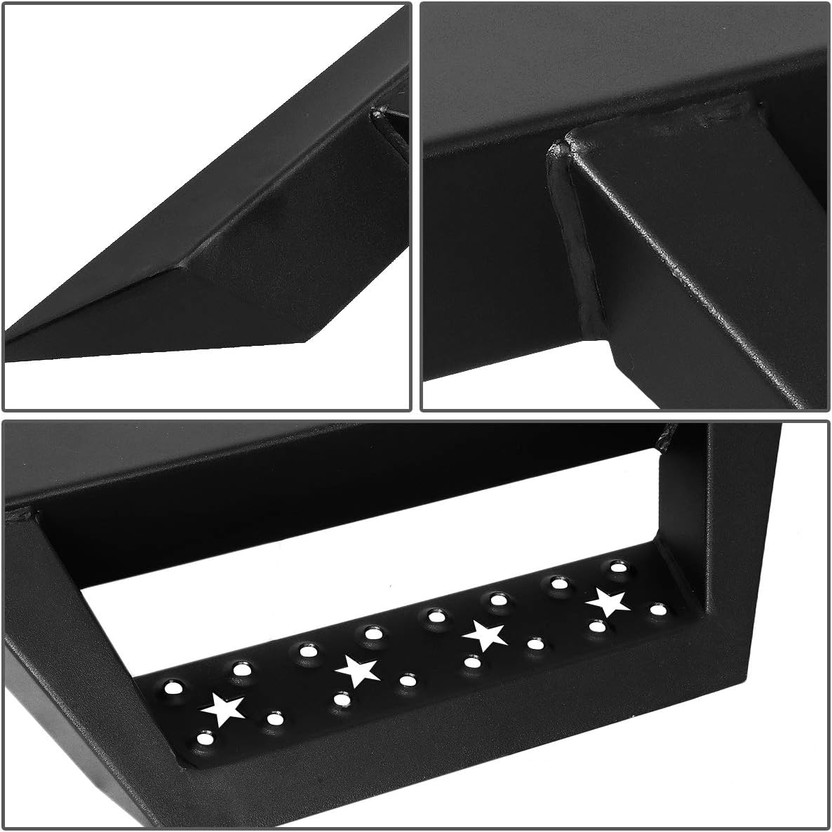 2.75 Inches Diameter Tubing 5 Inches Drop Down Side Step Nerf Bar Running Boards, Mild Steel, Black Powder Coated C384870