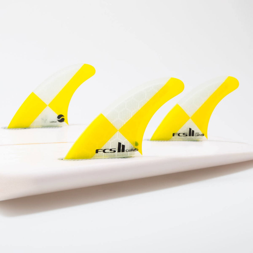 FCS II Carver PC Tri Fin Set (Yellow, L) C655